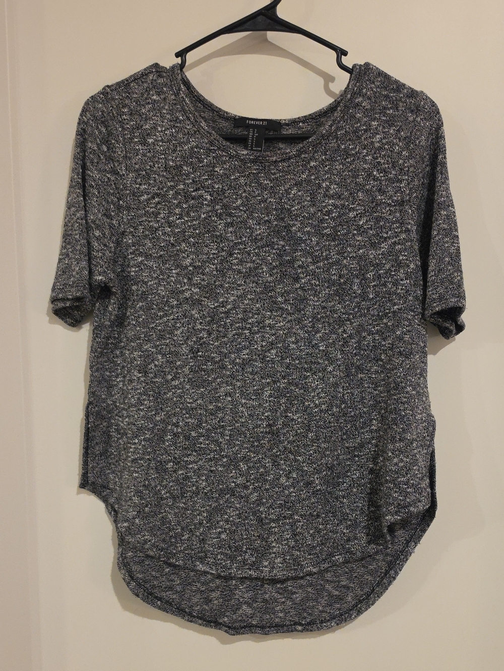 Forever 21 Heathered Charcoal Short-Sleeve Top